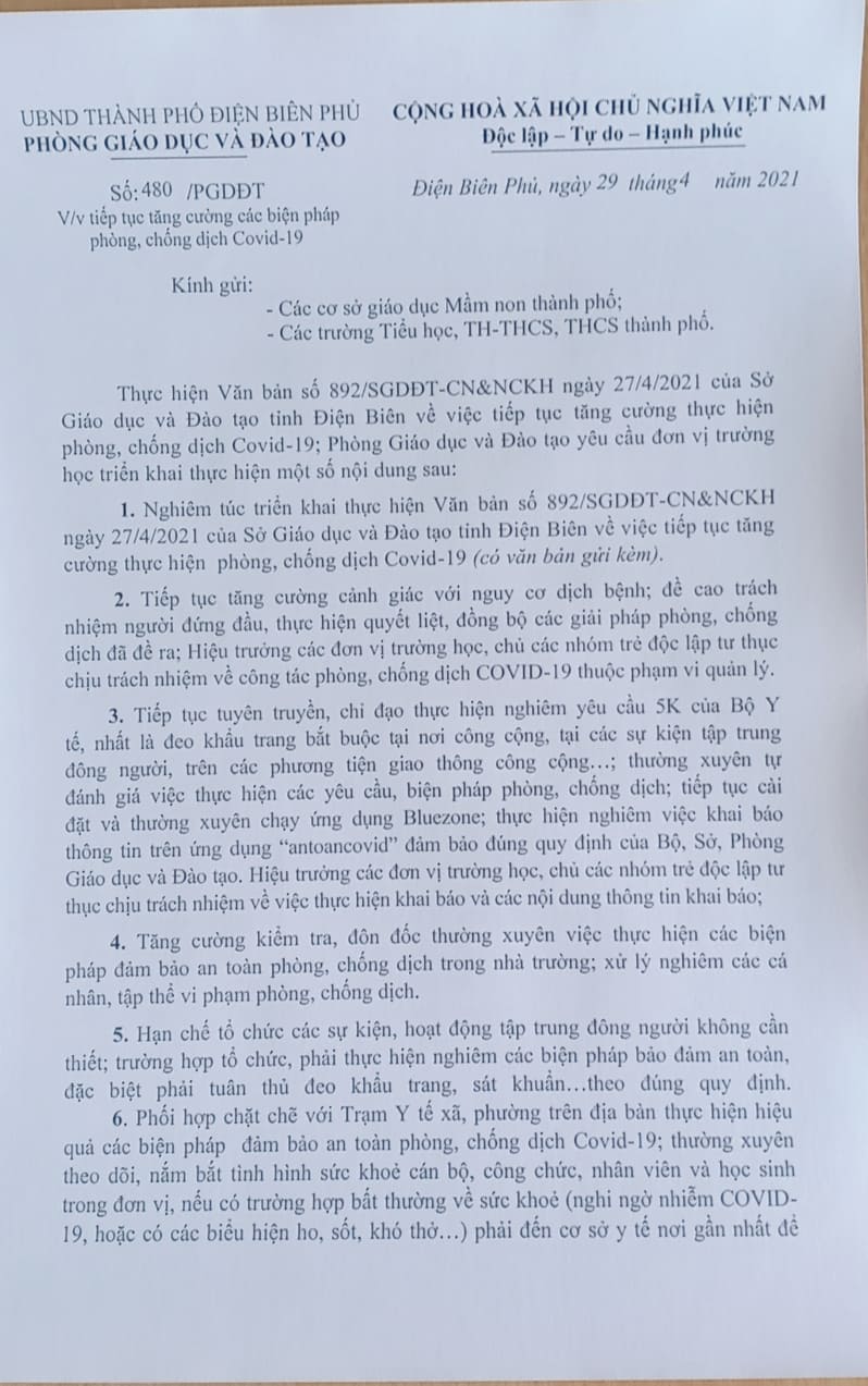VĂN BẢN TIẾP TỤC TĂNG CƯỜNG CÁC BIỆN PHÁP PHÒNG CHỐNG DỊCH COVID 19